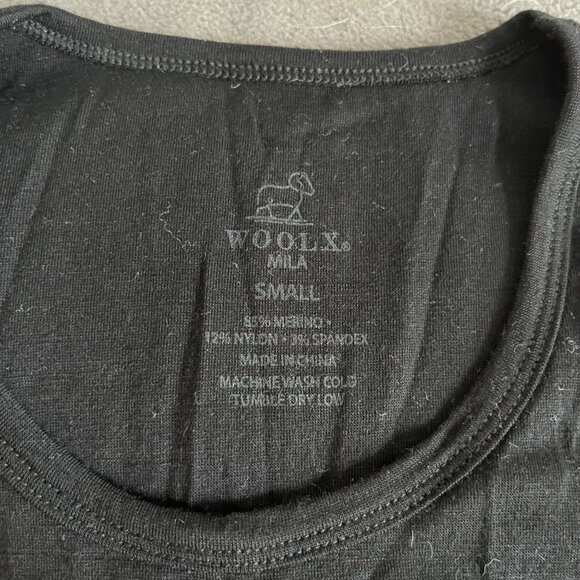 Merino Wool Racerback Bra - Woolx Mila Black Small - Picture 2 of 3